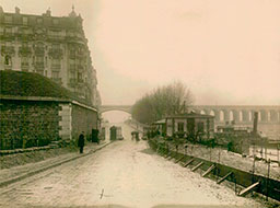 262-Auteuil - Porte de Billancourt - pont viaduc d'Auteuil pour le raccordement du chemin de fer de ceinture (Pont du Garigliano) - vers Paris (16e)