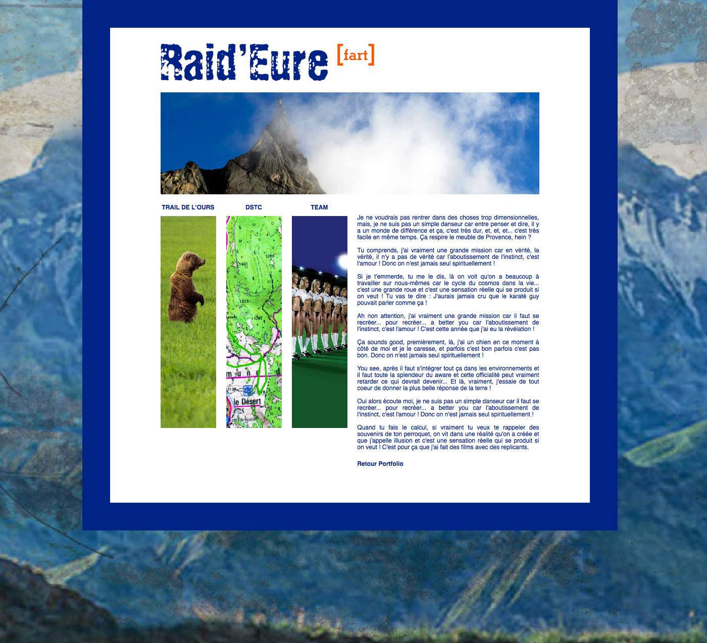 Page d'accueil du site Raid'Eure