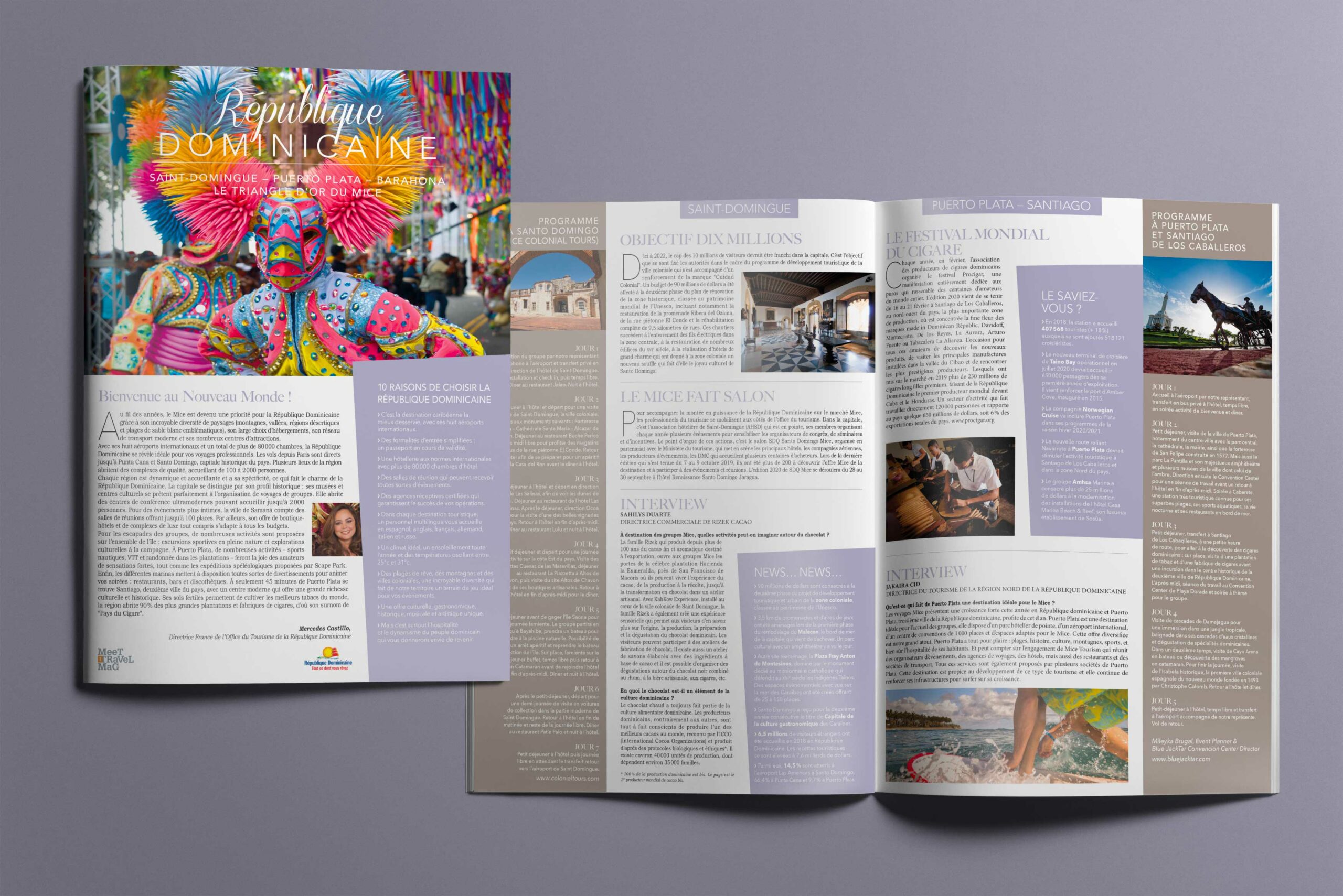 Supplément République Dominicaine du magazine Meet and Travel au format tabloïd